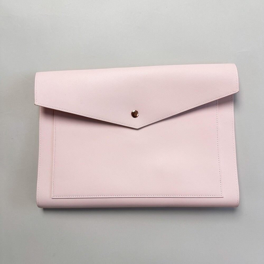 Glass Ladder & Co Clutch Womens Blush Pink Faux Leather Envelope Organizer